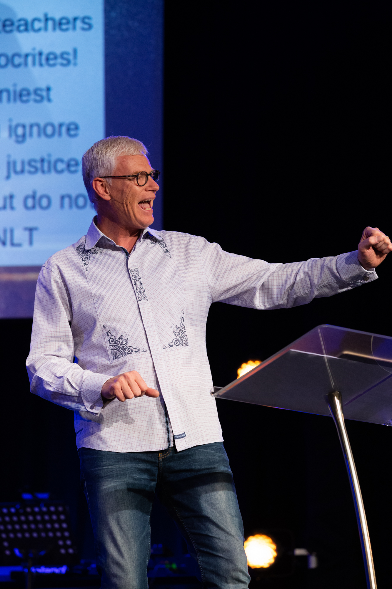 Mark Conner speaking at Bayside Church